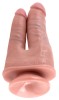 King Cock Double Penetrator Podwójne Dildo Przyssawka Strap-On 21 cm - Zdjęcie 3