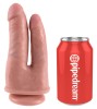 King Cock Double Penetrator Podwójne Dildo Przyssawka Strap-On 21 cm - Zdjęcie 5
