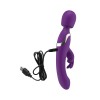 EasyToys Vibe Wand 2w1 Wibrator Rabbit 3 Silniki 10 Trybów Fioletowy USB - Zdjęcie 6