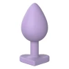 Love Signal Heart Plug Medium Korek Analny Silikonowy Serce 8,5 cm Fiolet - Zdjęcie 1