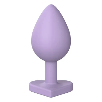 Love Signal Heart Plug Medium Korek Analny Silikonowy Serce 8,5 cm Fiolet