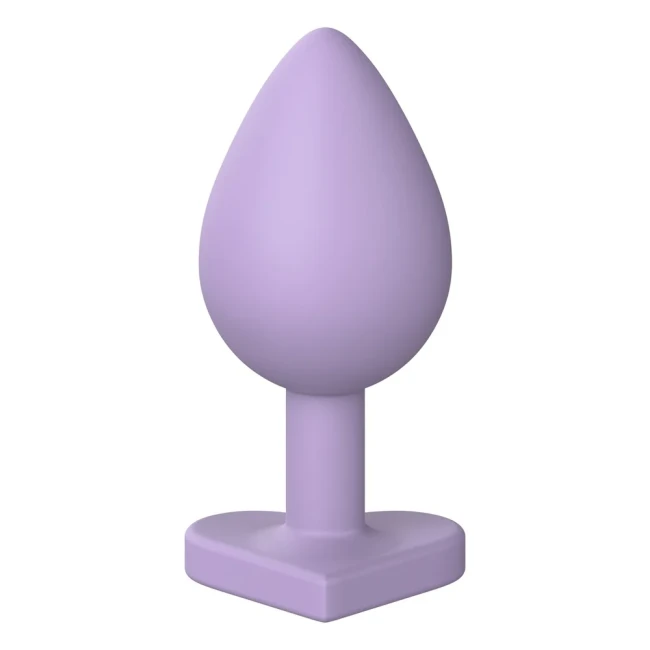 Love Signal Heart Plug Medium Korek Analny Silikonowy Serce 8,5 cm Fiolet