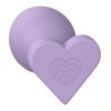 Love Signal Heart Plug Medium Korek Analny Silikonowy Serce 8,5 cm Fiolet - Zdjęcie 2