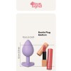 Love Signal Heart Plug Medium Korek Analny Silikonowy Serce 8,5 cm Fiolet - Zdjęcie 5