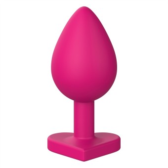 Love Signal Heart Plug Small Korek Analny Silikonowy Serce Mały Różowy