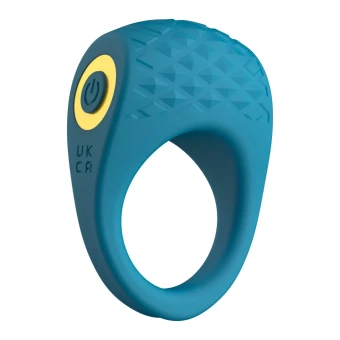 Love Signal Love Loop Wibrujący Pierścień Erekcyjny 10 Trybów USB Niebieski