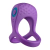 Love Signal Bold Embrace Wibrujący Pierścień Erekcyjny 10 Trybów USB Fiolet - Zdjęcie 1