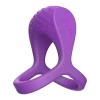 Love Signal Bold Embrace Wibrujący Pierścień Erekcyjny 10 Trybów USB Fiolet - Zdjęcie 3