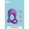 Love Signal Bold Embrace Wibrujący Pierścień Erekcyjny 10 Trybów USB Fiolet - Zdjęcie 6