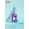 Love Signal Bold Embrace Wibrujący Pierścień Erekcyjny 10 Trybów USB Fiolet - Zdjęcie 7