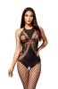 Softline Bodystocking 2091 Czarne Siateczkowe Koronkowe One Size Bielizna - Zdjęcie 1