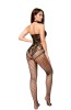 Softline Bodystocking 2091 Czarne Siateczkowe Koronkowe One Size Bielizna - Zdjęcie 2