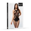 Softline Bodystocking 2091 Czarne Siateczkowe Koronkowe One Size Bielizna - Zdjęcie 4