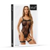 Softline Body 2097 Czarne Siateczkowe z Pasami na Uda One Size - Zdjęcie 3