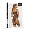 Softline Body 2097 Czarne Siateczkowe z Pasami na Uda One Size - Zdjęcie 4