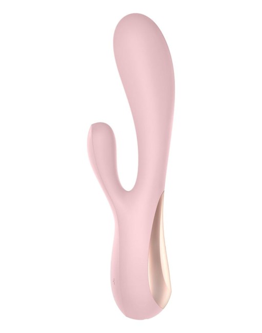 Satisfyer Mono Flex - elastyczny wibrator króliczek sterowany aplikacją - jasnoróżowy