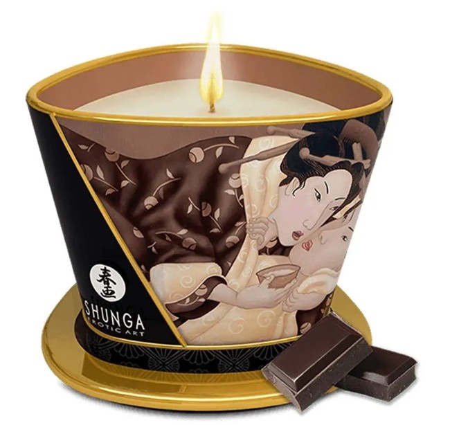 Shunga - świeca do masażu - Czekolada 170 ml 