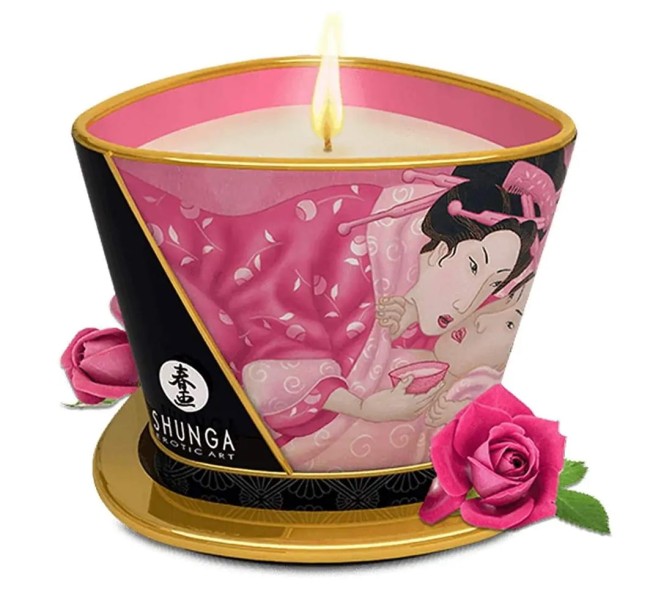 Shunga - świeca do masażu - Róża 170 ml 