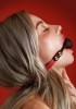 Taboom Silicone Ball Gag  knebel gag silikonowy czarno czerwony - Zdjęcie 2