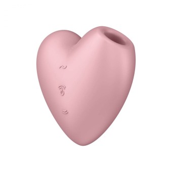 Stymulator łechtaczki Cutie Heart Light Red powietrzny wibrujący masażer