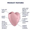 Stymulator łechtaczki Cutie Heart Light Red powietrzny wibrujący masażer - Zdjęcie 2