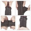 Realistyczne czarne dildo z przyssawką i ruchomą skórą 23 cm - Zdjęcie 14